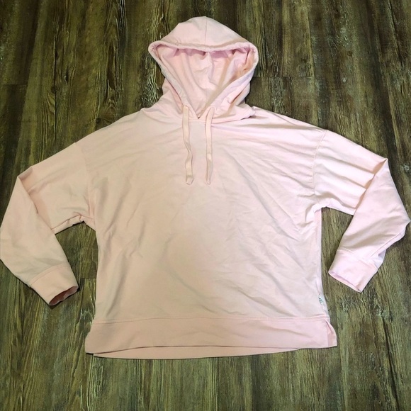 Ugg Hoodie Women's Small Kyrie Micro Terry in Seashell Pink Pullover Casual - Picture 1 of 6